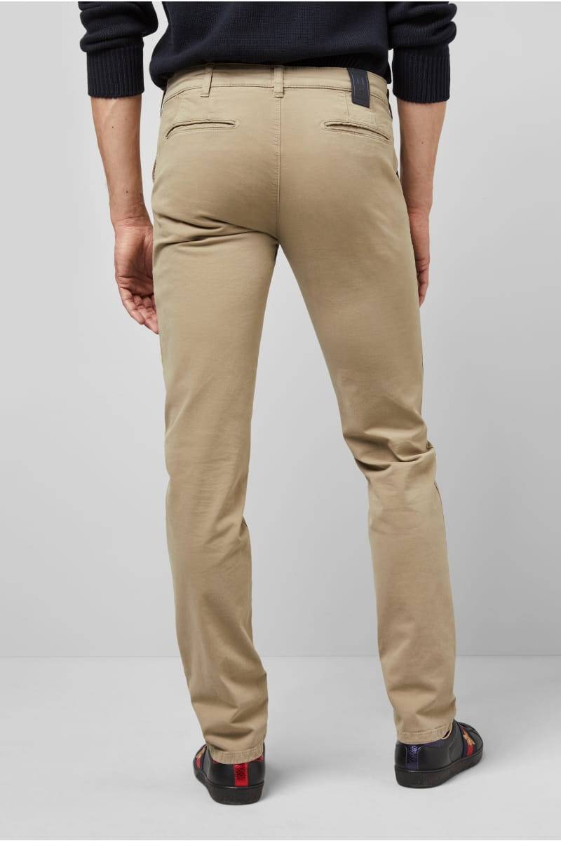 Meyer Pantalone Regular Fit Beige Cotone Bio Stretch M5 By Meyer