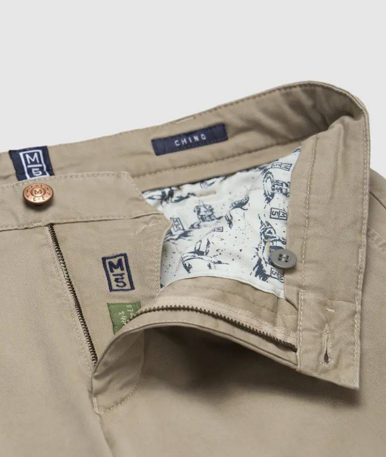 Meyer Pantalone Regular Fit Beige Cotone Bio Stretch M5 By Meyer