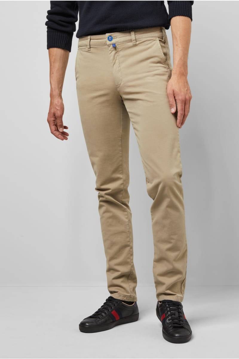 Meyer Pantalone regular fit beige cotone bio stretch m5 by meyer