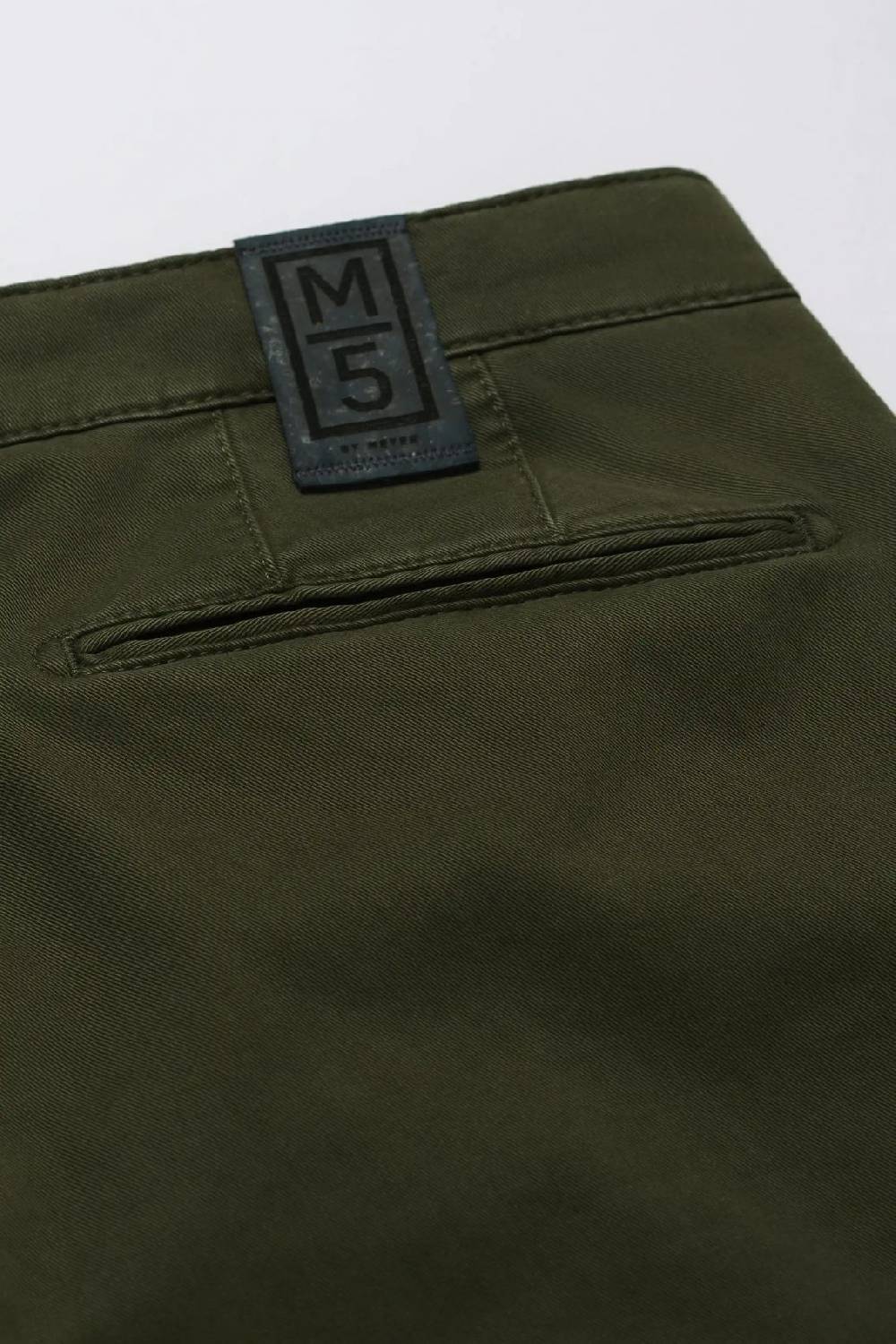 Meyer Pantalone Regular Fit Verde Cotone Bio Stretch M5 By Meyer
