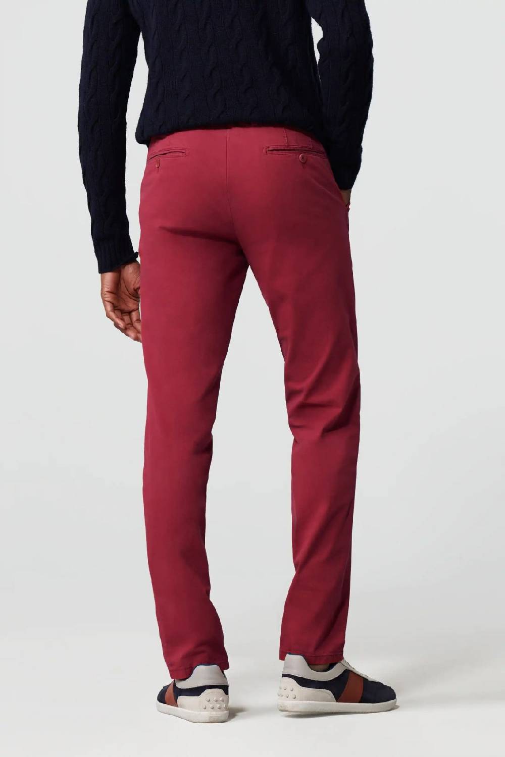 Meyer Pantalone Rosso Meyer Cotone Bio Stretch Modern Fit