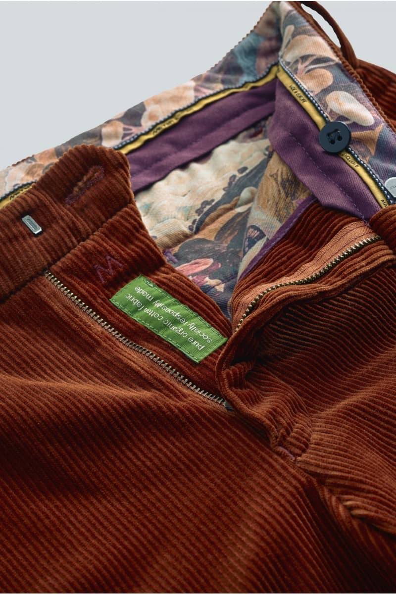 Meyer Pantalone Ruggine Meyer In Velluto A Coste Luxury Modern Fit