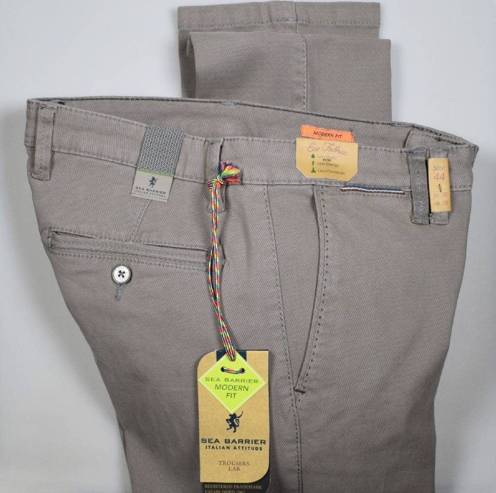 Sea Barrier Pantalone sea barrier grigio chiaro cotone tricottina stretch