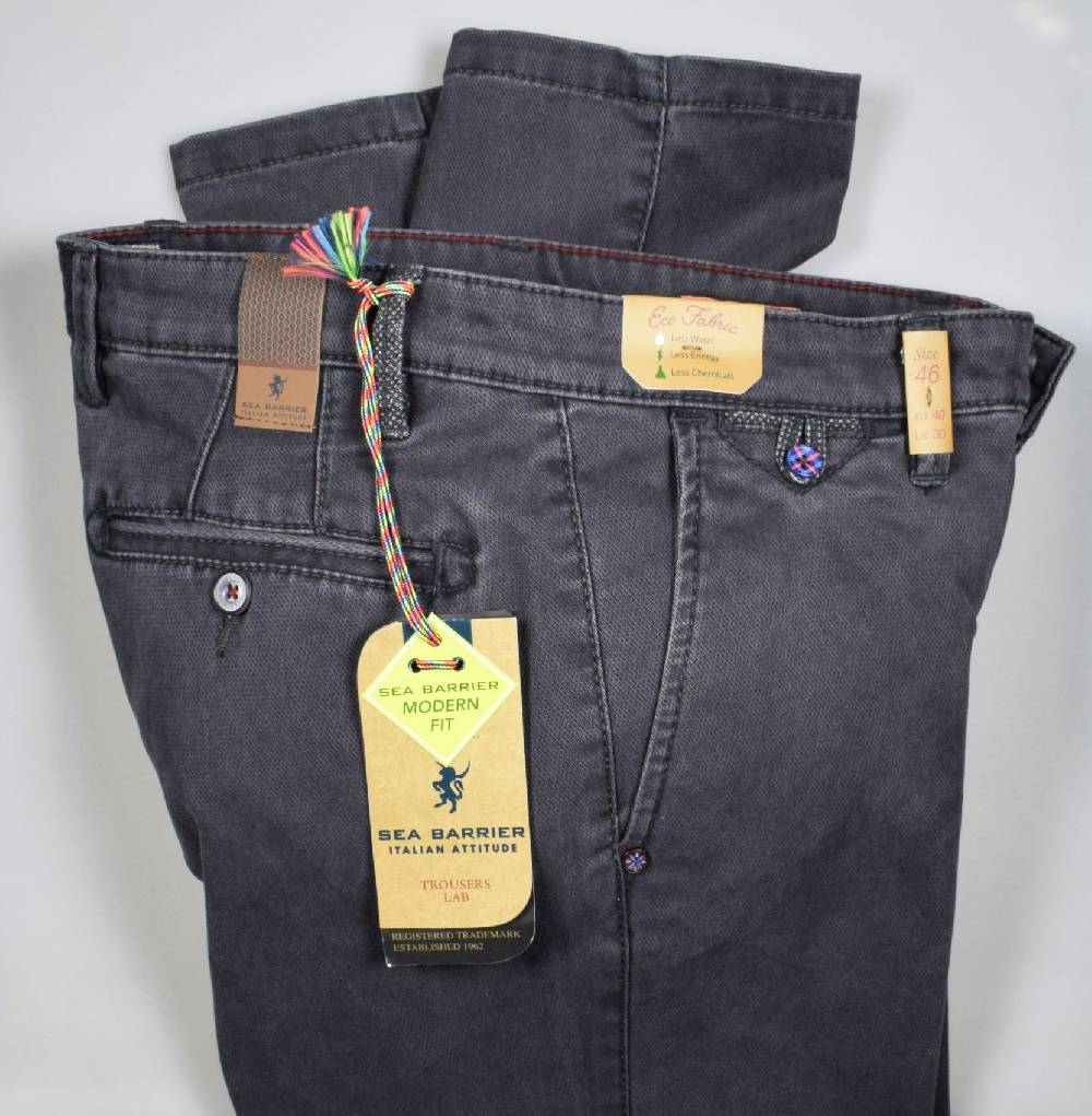 Sea Barrier Pantalone sea barrier grigio cotone nido d'ape stretch