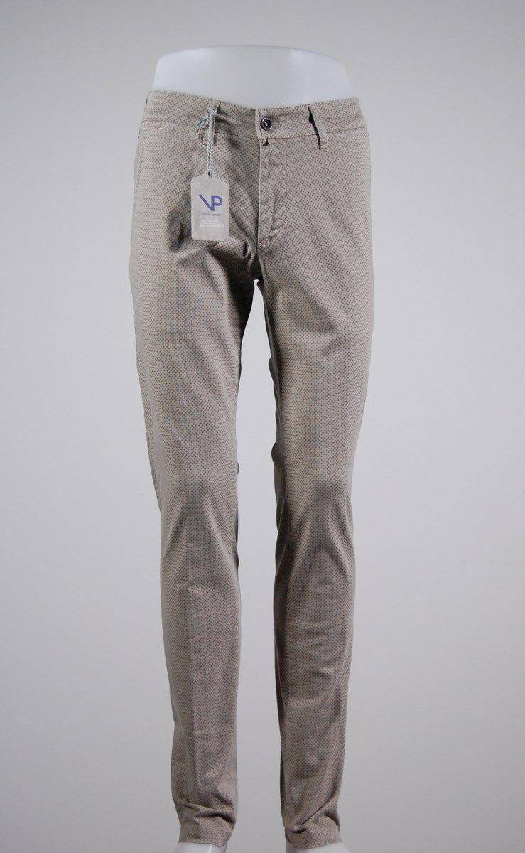 Viapiana Pantalone Slim Fit Cotone Stretch Viapiana Micro Fantasia