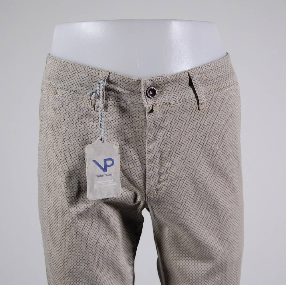 Viapiana Pantalone Slim Fit Cotone Stretch Viapiana Micro Fantasia