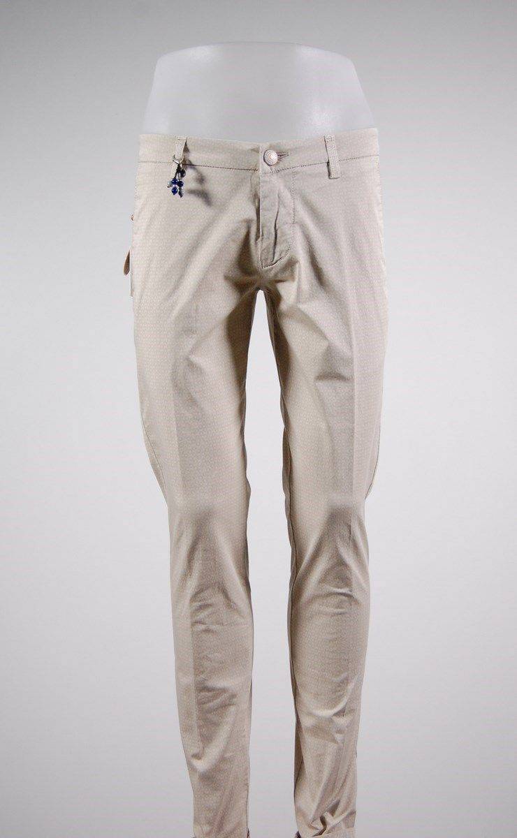 Fradi Pantalone Slim Fit Fradi Micro Fantasia Cotone Stretch