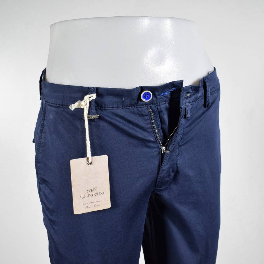 Quota Otto Pantalone Slim Fit Quota Otto Cotone Stretch In Tre Colori
