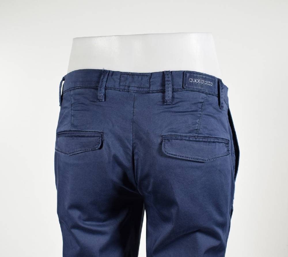 Quota Otto Pantalone Slim Fit Quota Otto Cotone Stretch In Tre Colori