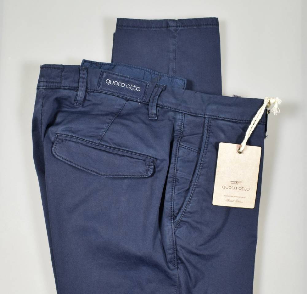 Quota Otto Pantalone Slim Fit Quota Otto Cotone Stretch In Tre Colori
