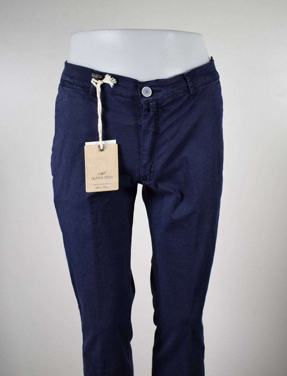 Quota Otto Pantalone Slim Fit Quota Otto In Cotone Stretch Slim Fit