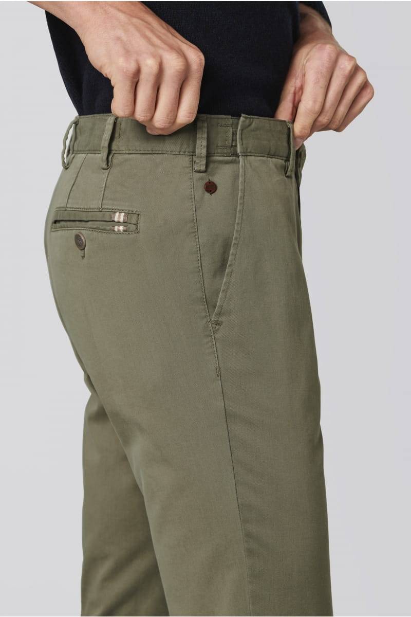 Meyer Pantalone Verde Oliva Meyer In Cotone Fairtrade Modern Fit