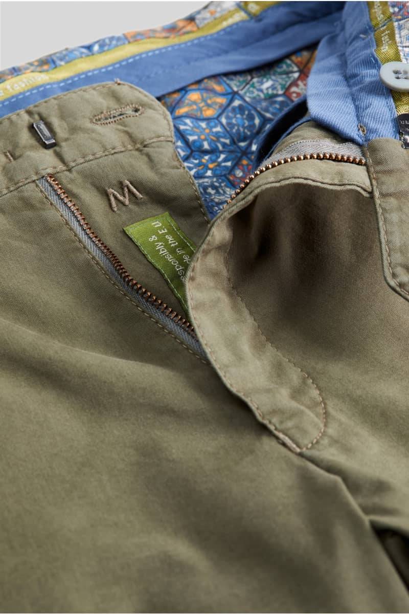 Meyer Pantalone Verde Oliva Meyer In Cotone Fairtrade Modern Fit