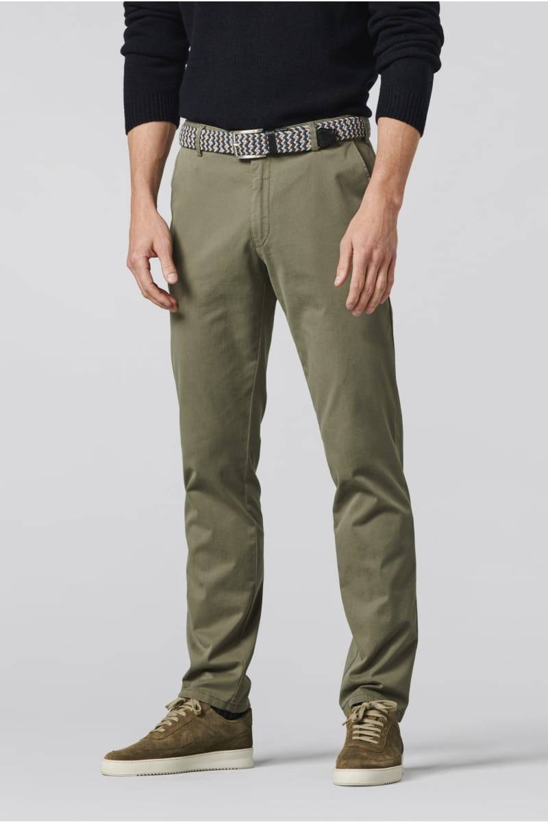 Meyer Pantalone verde oliva meyer in cotone fairtrade modern fit