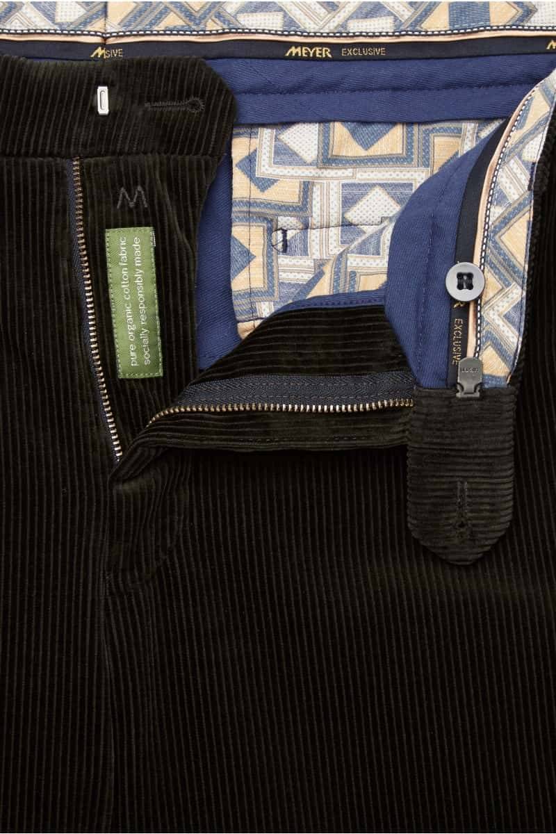 Meyer Pantalone Verde Scuro Meyer In Velluto A Coste Luxury Modern Fit