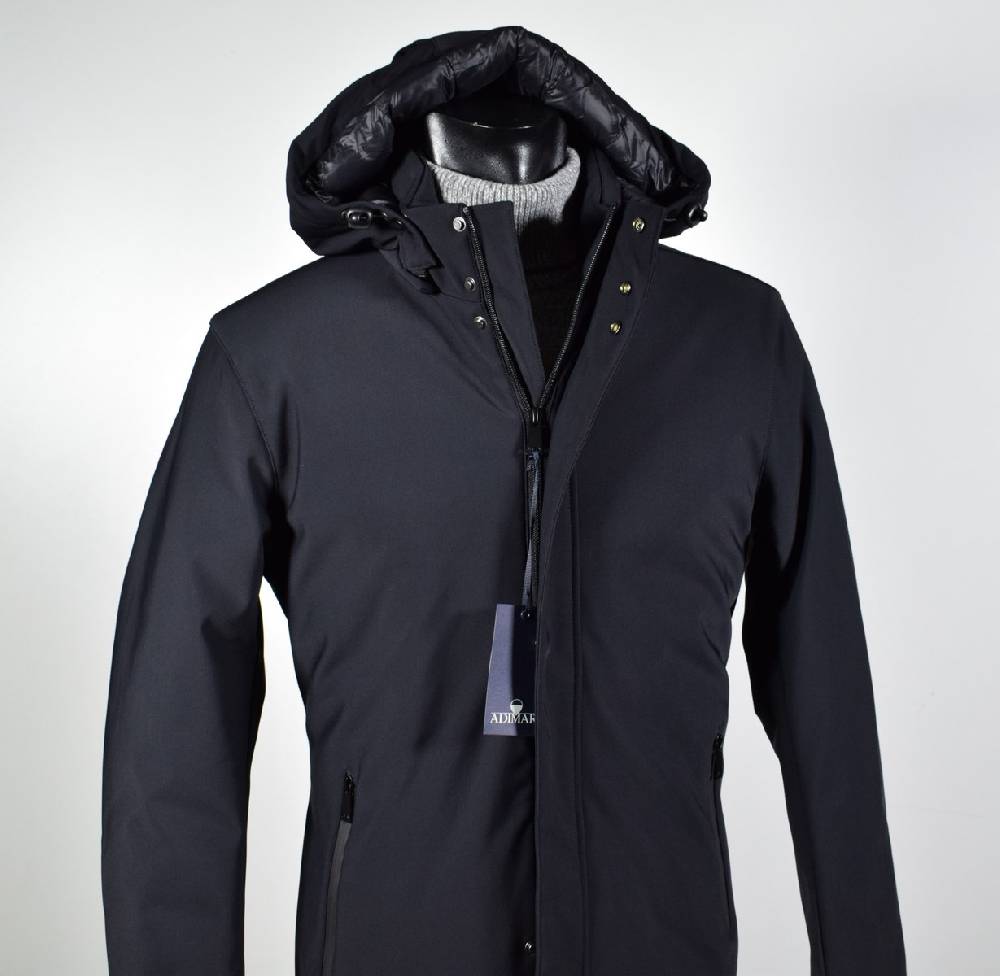 Adimari Parka Adimari Slim Fit Con Cappuccio Staccabile In Eco Piuma
