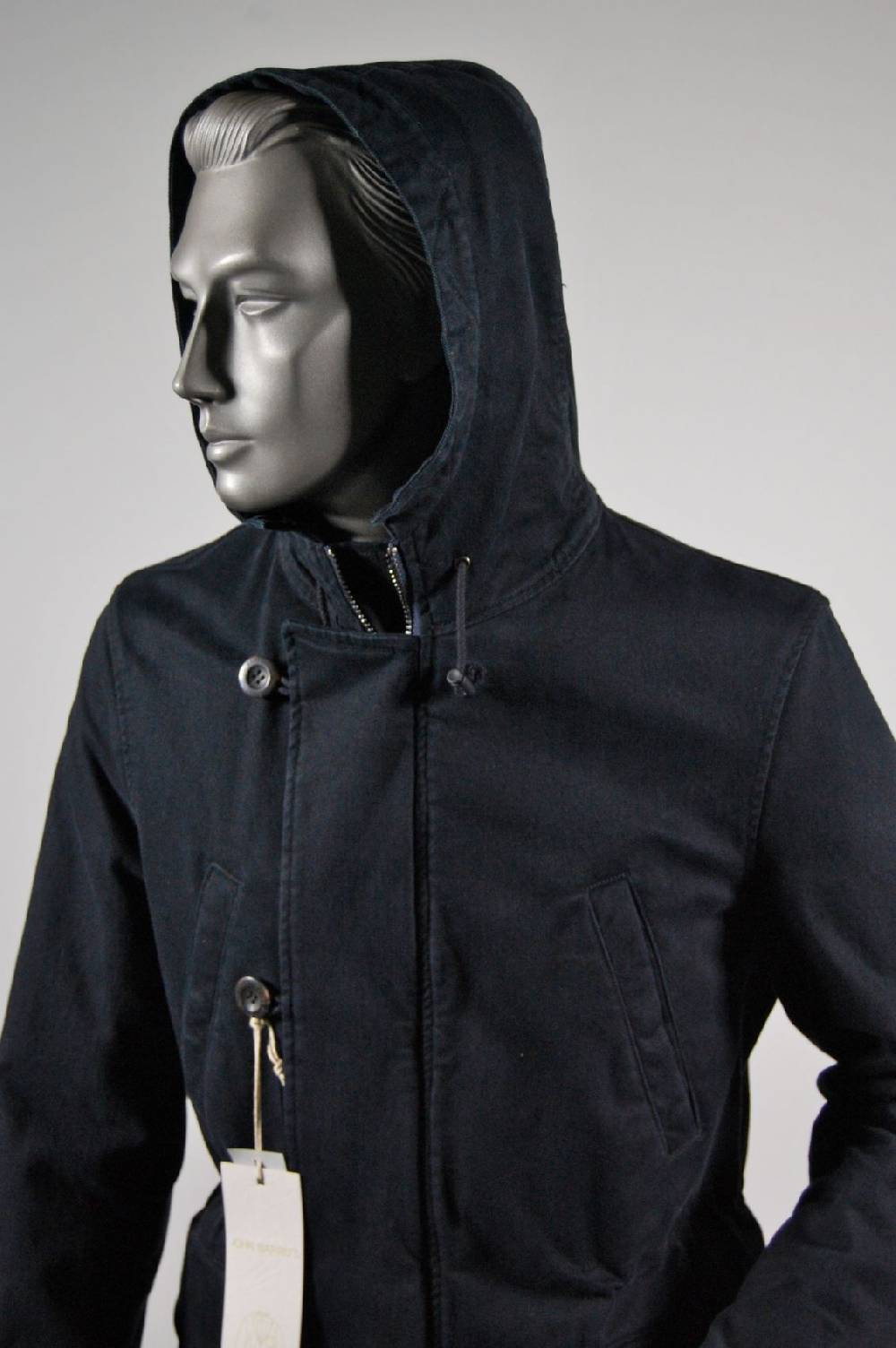 John Barritt Parka Blouson Slim Fit Con Cappuccio Blu John Barritt