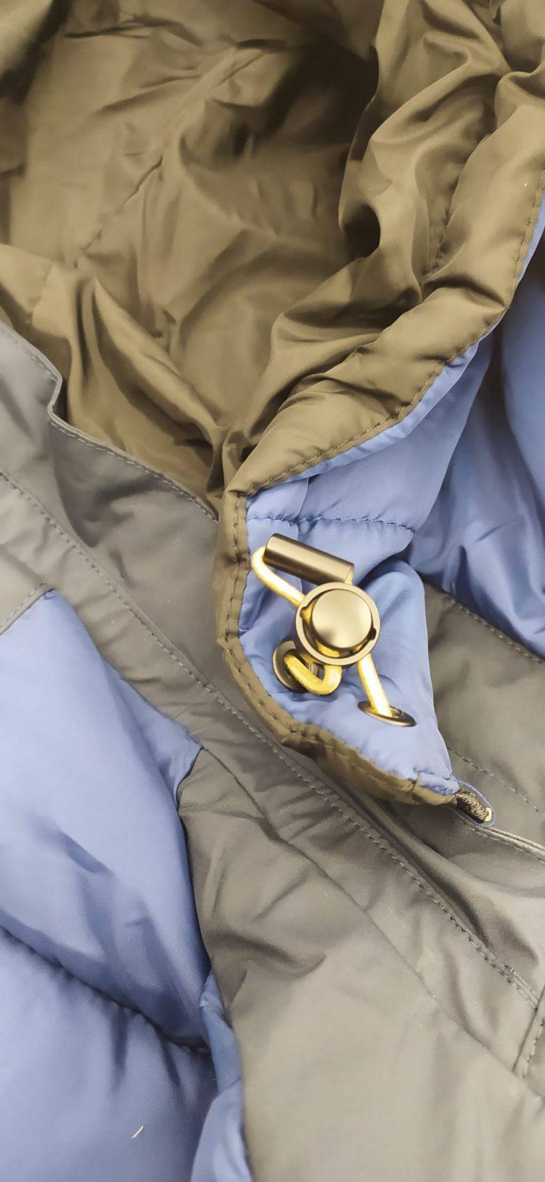 Adimari Parka In Eco Piuma Blu Adimari Con Cappuccio