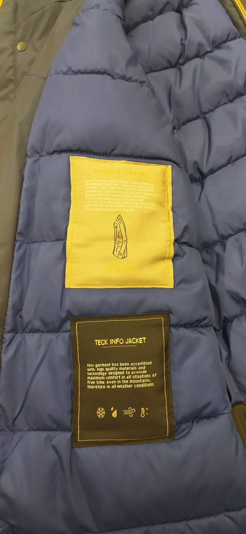 Adimari Parka In Eco Piuma Blu Adimari Con Cappuccio