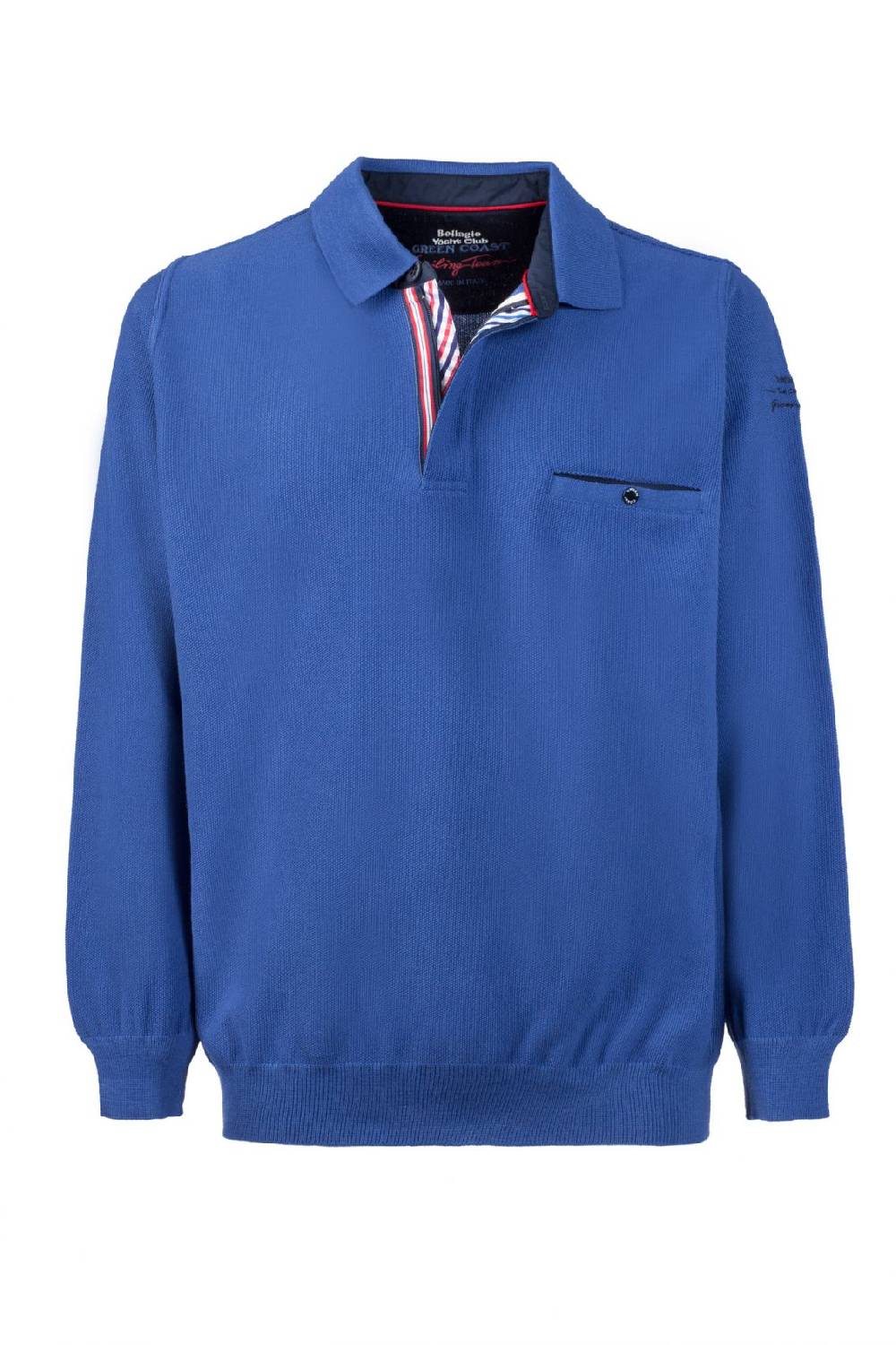 Green Coast Polo azzurra green coast modern fit filato nautico idrorepellente