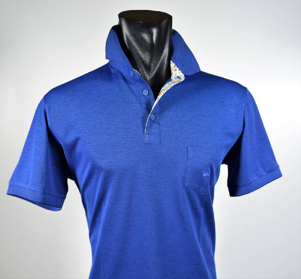 Vela Blu Polo Azzurra Velablu In Filo Di Scozia Modern Fit