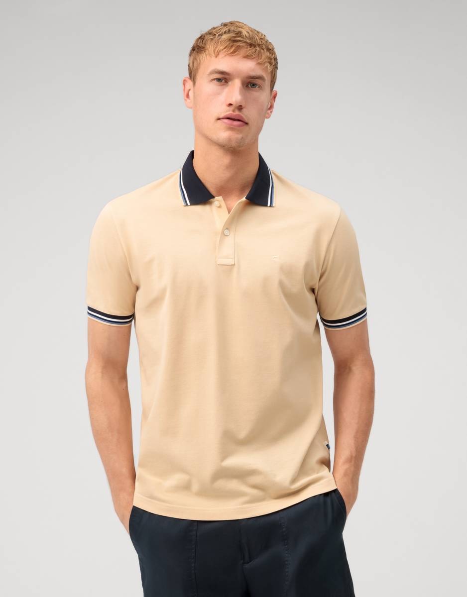 Olymp Polo beige naturale olymp regular fit cotone piqué