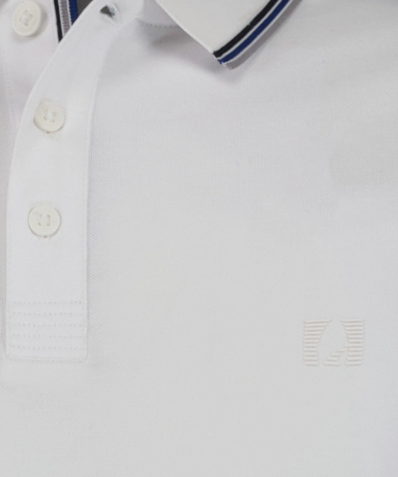 Ragman Polo Bianca In Tessuto Performante Ragman Modern Fit