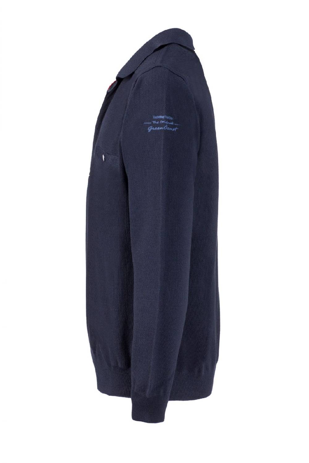 Green Coast Polo Blu Green Coast Modern Fit Filato Nautico Idrorepellente