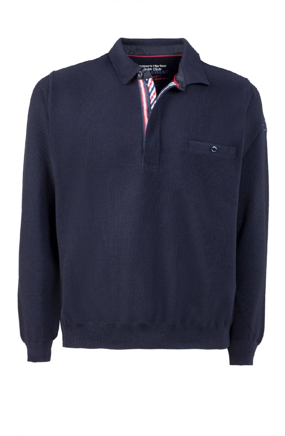 Green Coast Polo blu green coast modern fit filato nautico idrorepellente