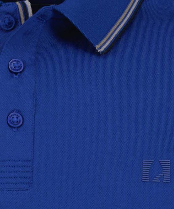 Ragman Polo Blu Marine In Tessuto Performante Ragman Modern Fit