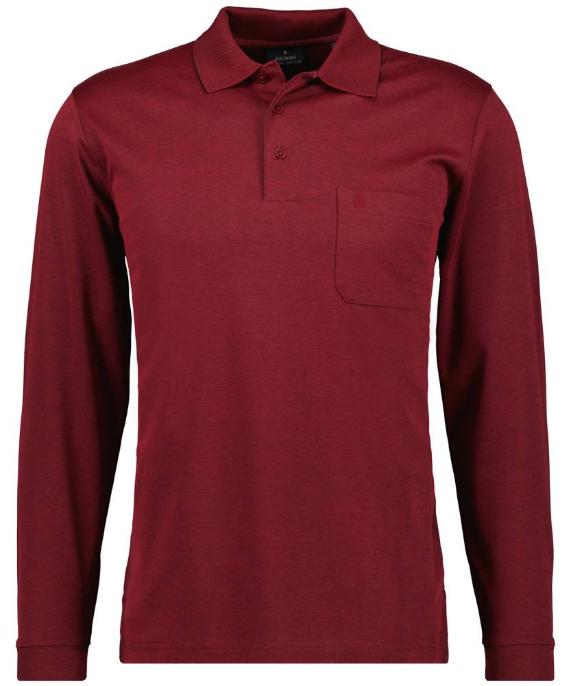 Ragman Polo bordo con taschino ragman no stiro modern fit