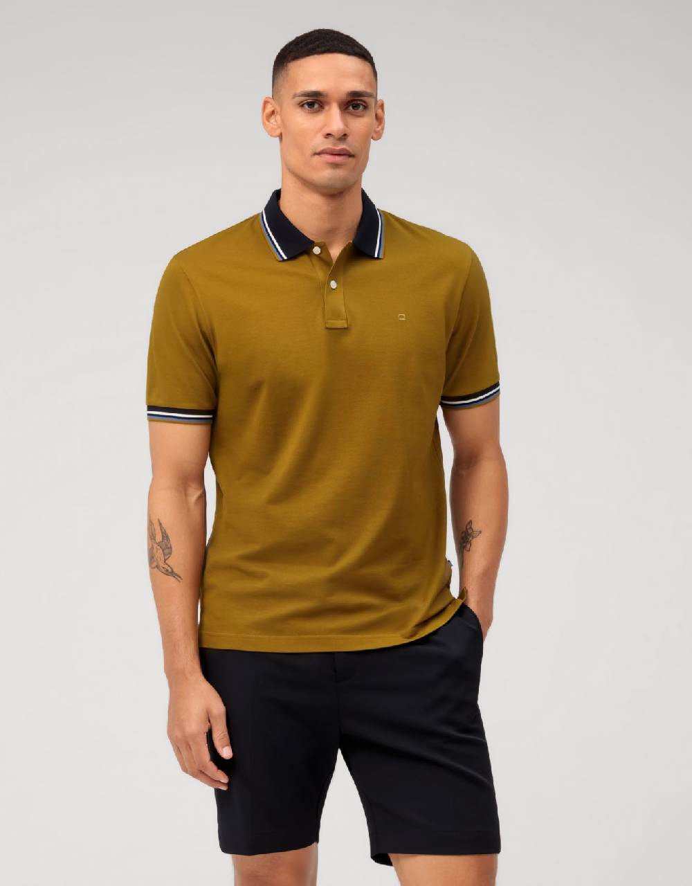 Olymp Polo color cachi olymp regular fit cotone piqué