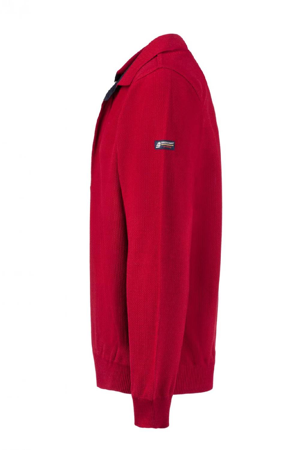 Green Coast Polo Con Zip Green Coast Bordò Modern Fit Made In Italy