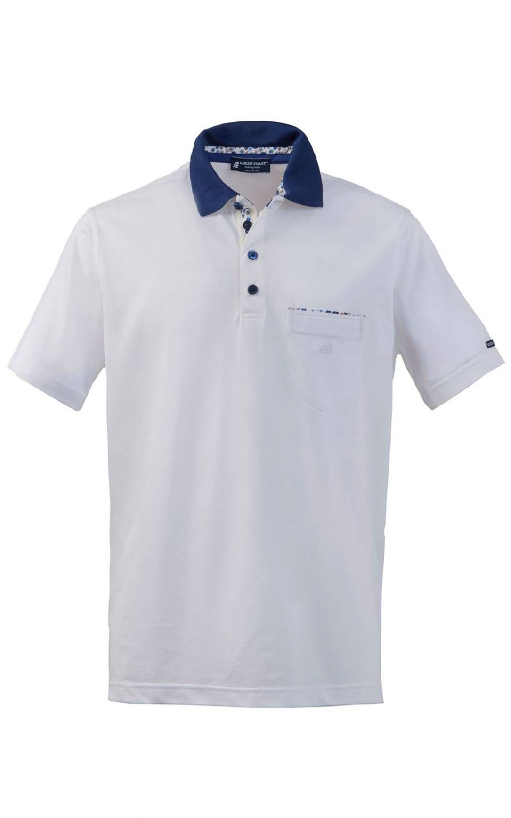 Green Coast Polo Elegante Green Coast Con Taschino In Filo Di Scozia