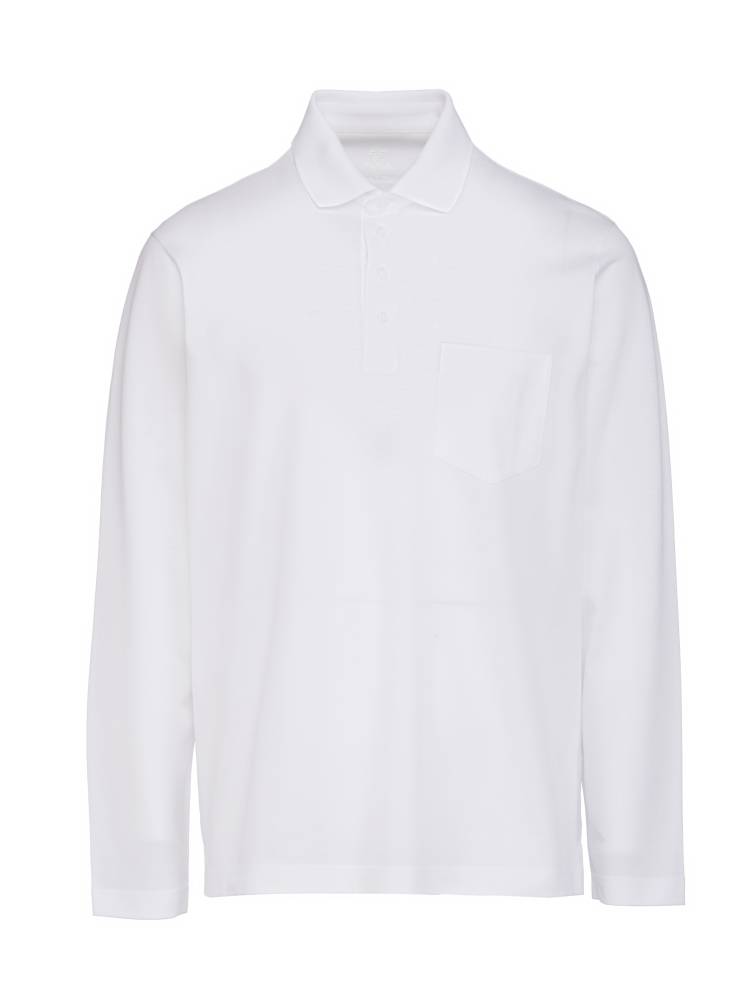 Montechiaro Polo Manica Lunga Montechiaro In Filo Di Scozia Con Taschino