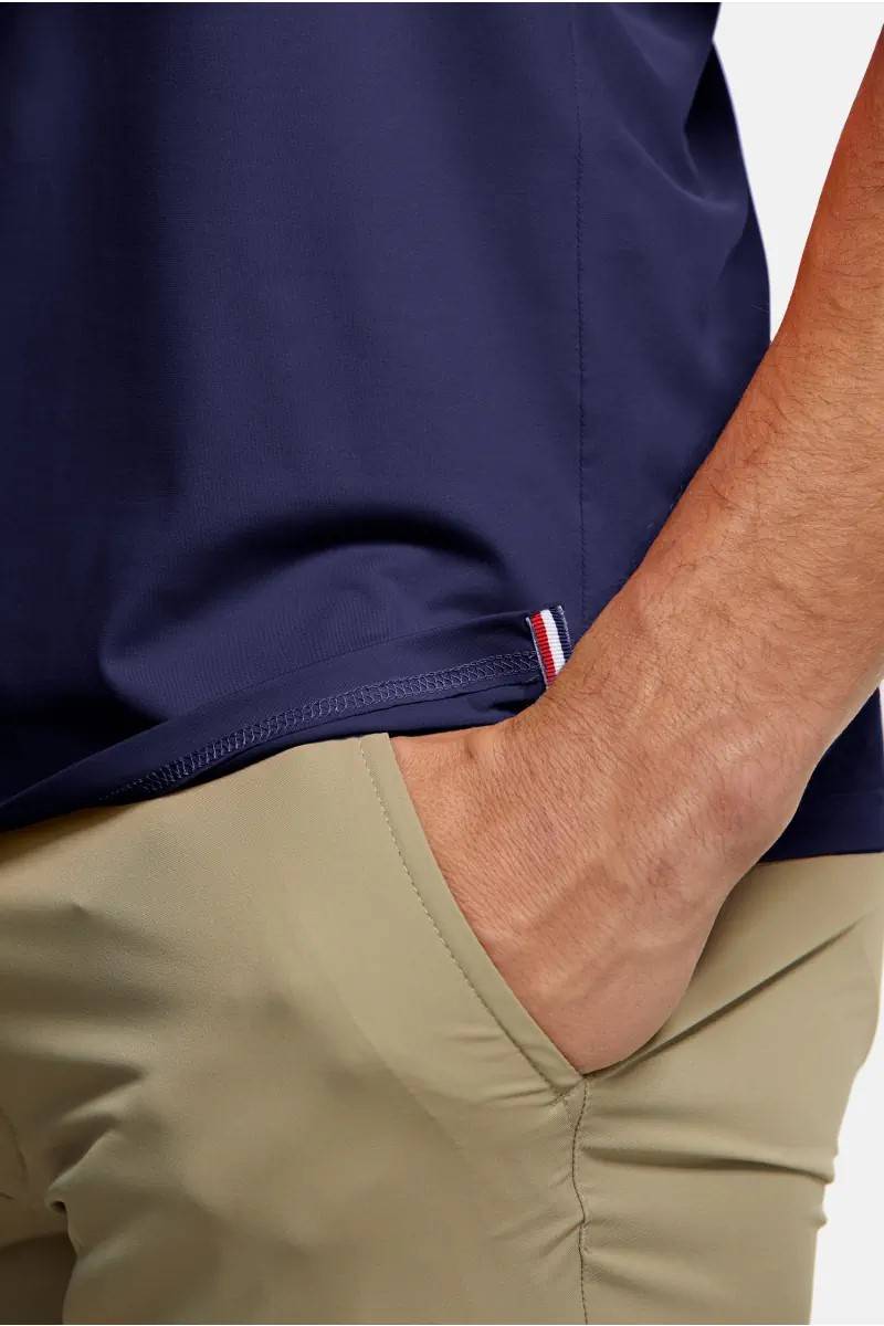 Meyer Polo Meyer Blu Marine Tessuto Performante Tecnico