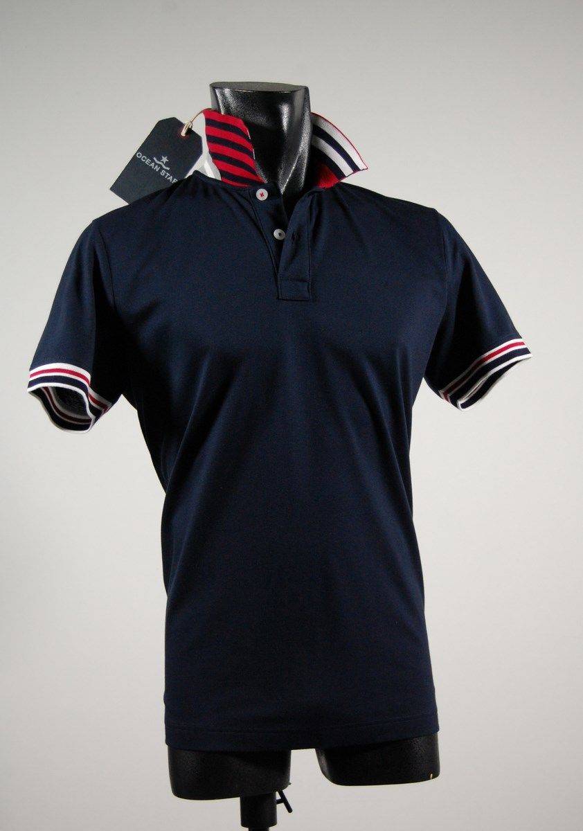 Ocean Star Polo ocean star con sotto collo in contrasto tre colori