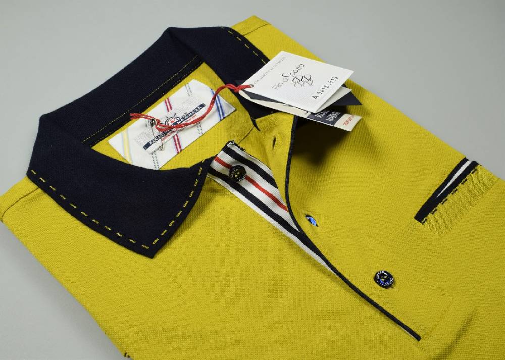 Green Coast Polo Regular Fit Green Coast In Filo Di Scozia