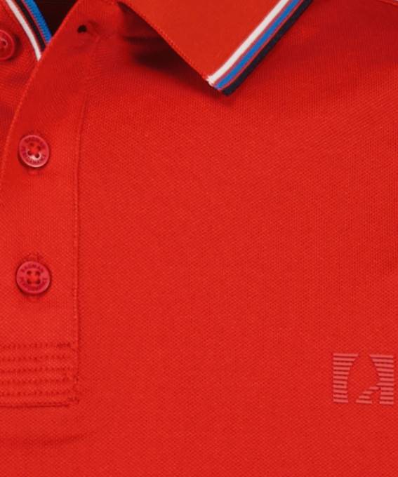 Ragman Polo Rossa In Tessuto Performante Ragman Modern Fit