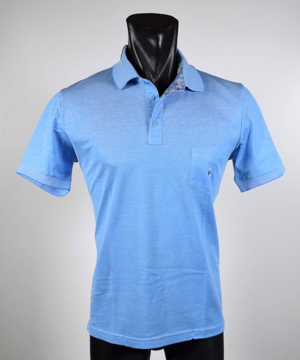 Vela Blu Polo Turchese Velablu In Filo Di Scozia Modern Fit