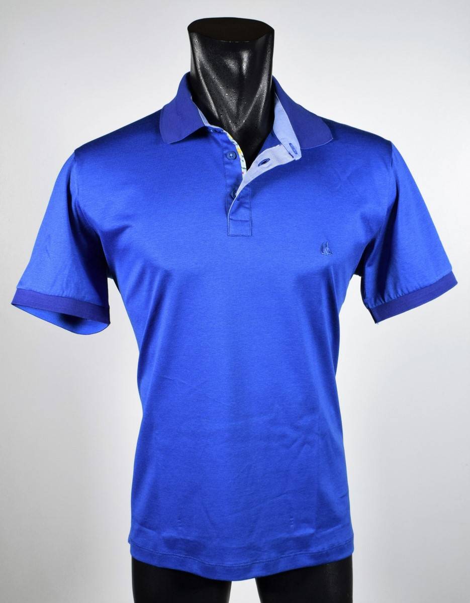 Vela Blu Polo Vela Blu Azzurra In Filo Di Scozia Modern Fit