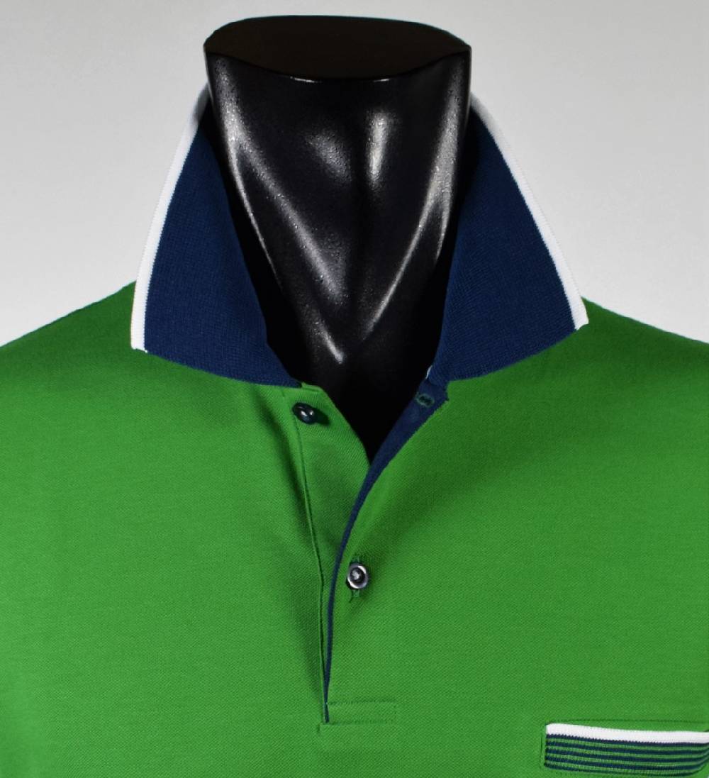 Vela Blu Polo Vela Blu In Filo Di Scozia Verde Modern Fit