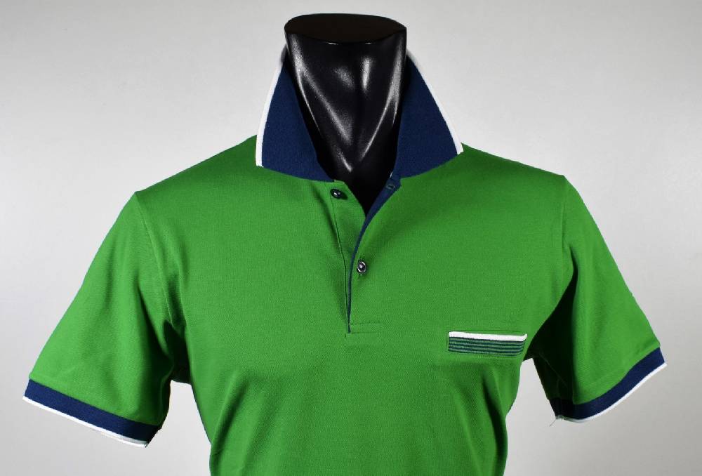 Vela Blu Polo vela blu in filo di scozia verde modern fit