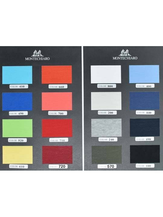 Montechiaro Polo Zip Montechiaro Maniche Corte In Jersey Filo Di Scozia Con Taschino