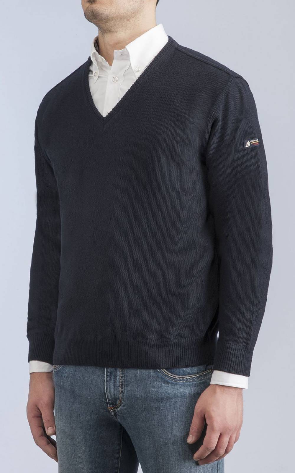 Green Coast Pull-v pullover green coast made in italy in misto lana operata