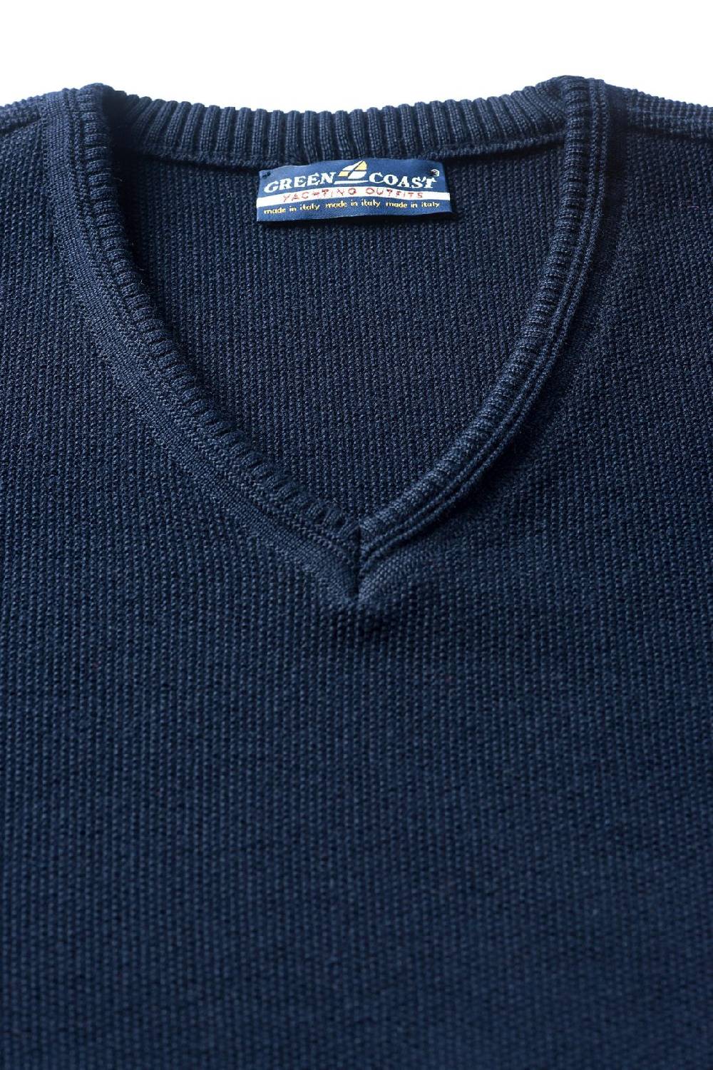 Green Coast Pullover Blu Green Coast Modern Fit Made In Italy