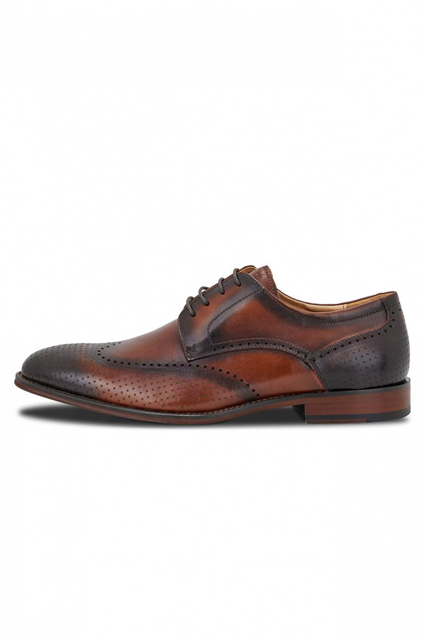Digel Scarpa Derby All'inglese Color Cognac Elegante Digel In Vera Pelle