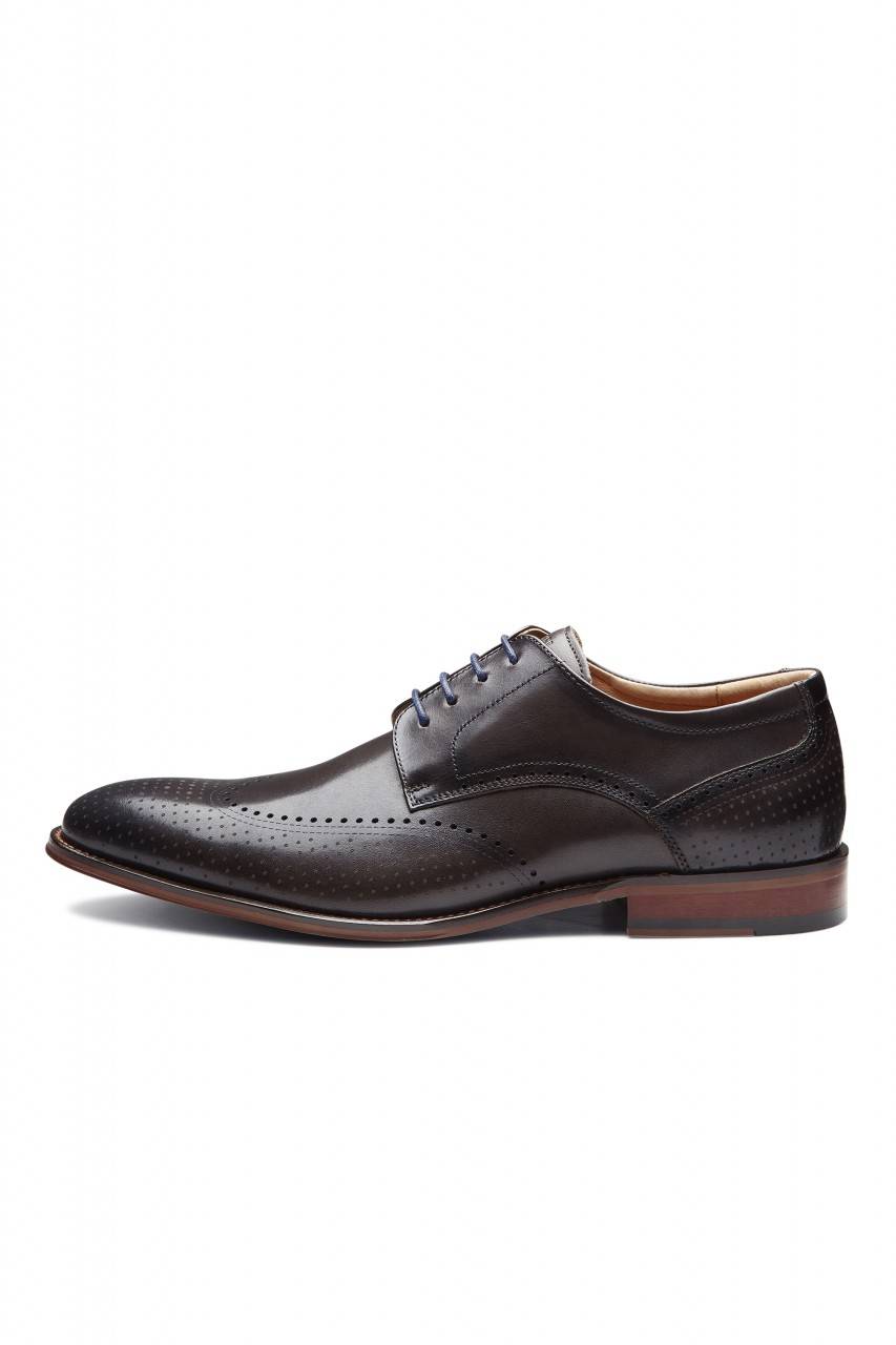 Digel Scarpa Derby All'inglese Grigio Scuro Elegante Digel In Vera Pelle