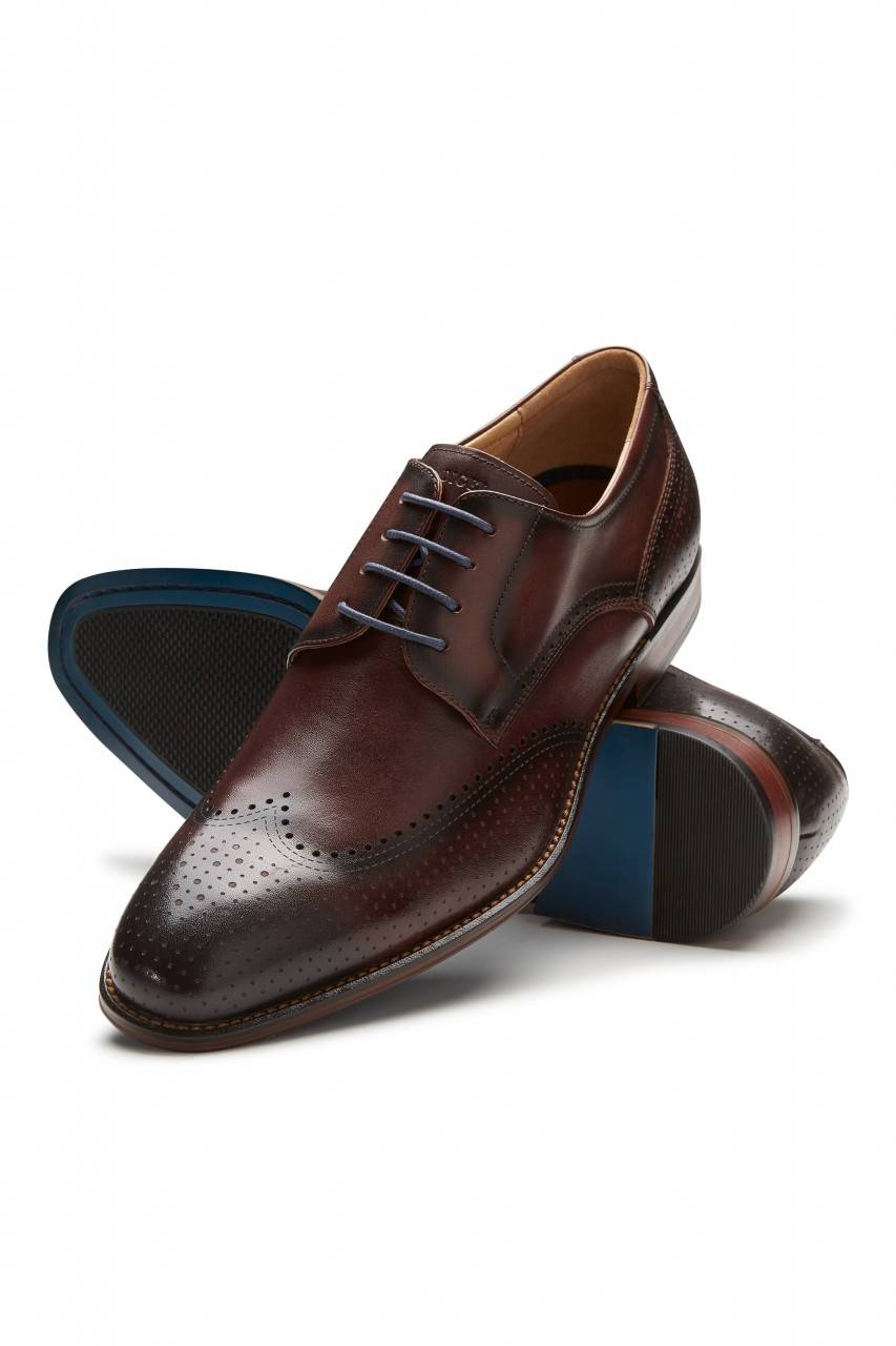 Digel Scarpa Derby All'inglese Marrone Elegante Digel In Vera Pelle