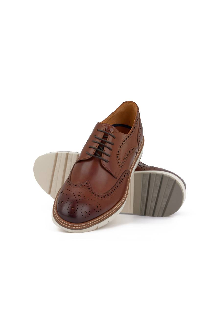 Digel Scarpa Francesina All'inglese Digel Marrone Fondo Gomma